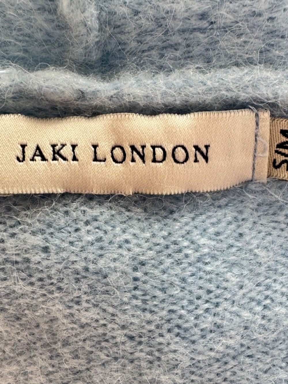 Jaki London Yasmin Alpaca Blend Long Cardigan Sweater Light Blue S/M - Picture 7 of 8